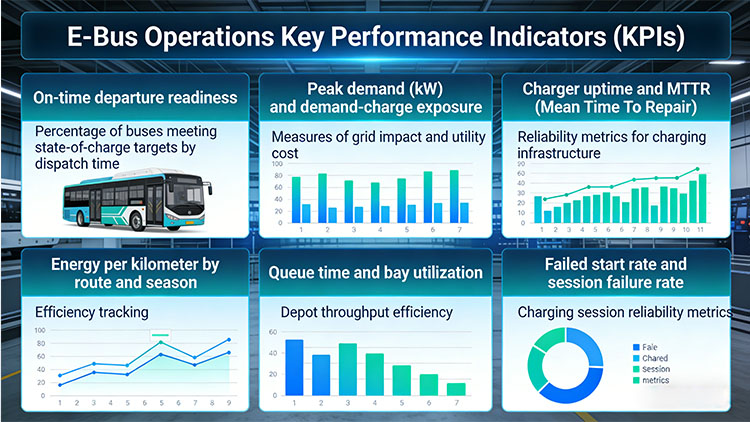 Key Performance Indicators (KPIs) for E-Bus Operations 