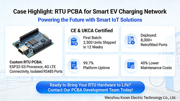 Case Highlight: RTU PCBA for Smart EV Charging Network Case Highlight: RTU PCBA for Smart EV Charging Network